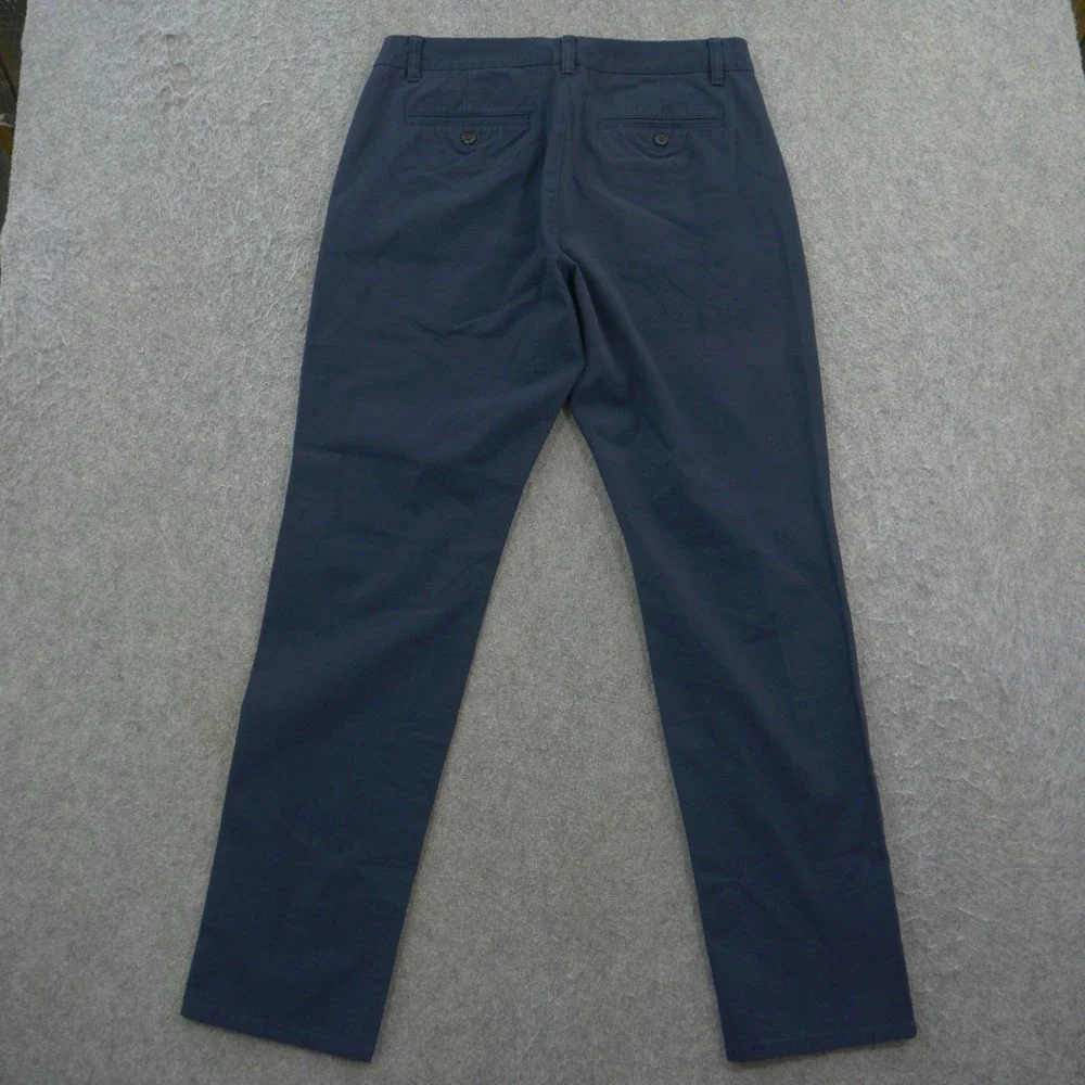 Bonobos Pants Mens 32 Blue Chinos Flat Front Mid Rise Golf Casual Zip Slim